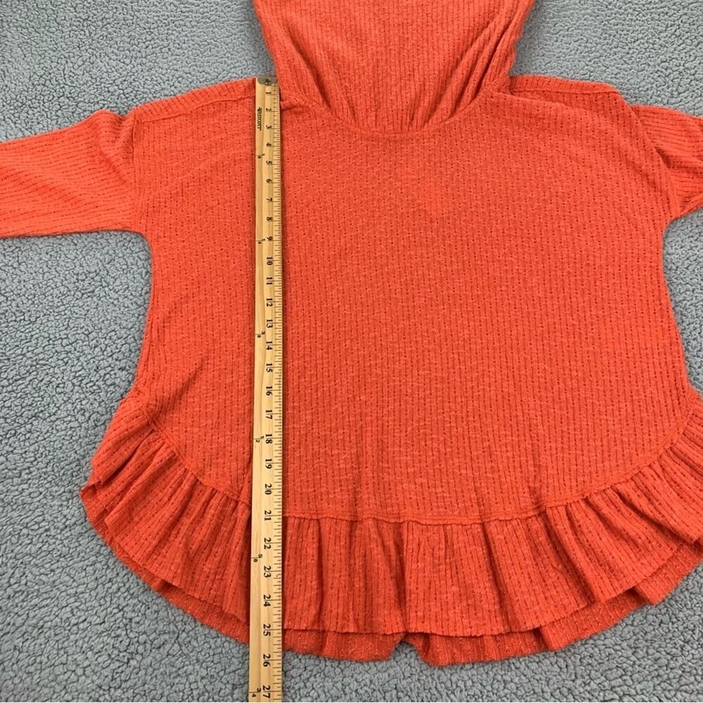 Maeve By Anthropologie Women's Ruffle Pullover Orange Cowl Neck Sweater  Size: S - Picture 8 of 15